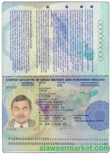 United Kingdom passport template in PSD format, fully editable, 2006-2010